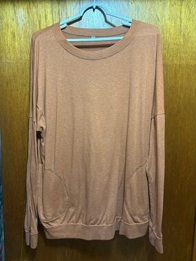 Cozy Rust Long Sleeve Pullover